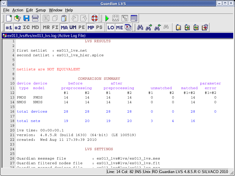 Guardian LVS verification tool
